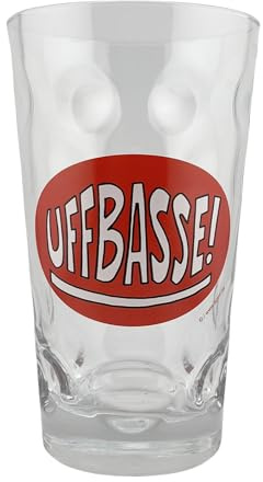 Uffbasse! Dubbeglas 0,5 L - Das Schorleglas für eine Pfälzer Schorle