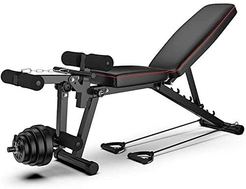 Verstellbare Hantelbank, mit Beinstrecker und Beinbeuger, zusammenklappbarer Hantelhocker, Sit-Up-Bank für Gewichtheben im Heimtrainingsstudio, maximale Belastung 200 kg