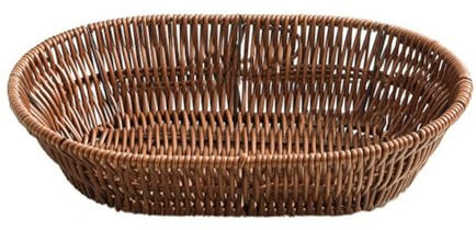 Nvanvmm Wicker Bread Basket, Tabletop Food Serving Trays, Handwoven Storage Basket Bin for Fruit in Home Restaurant & Bakery B