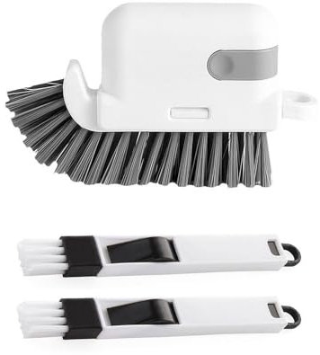 1 Stück 3-In-1-Reinigungsbürste, 2 Stück Fugenbürste, Multifunktionale Reinigungsbürste, Fensterfugenbürste, Rillenreinigungsbürste, Tragbare Reinigungsbürste