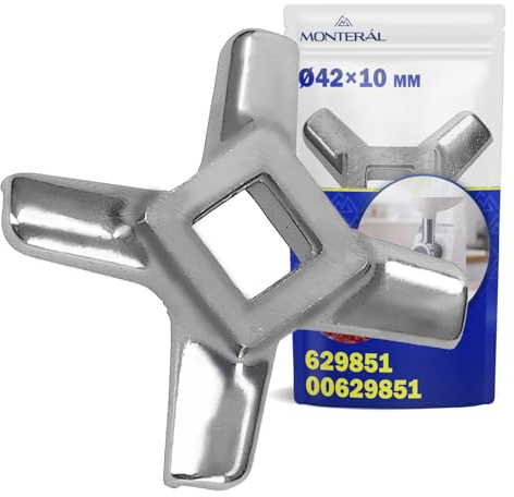 MONTERAL Cuchillo Picadora en el Robot de Cocina Ø 42 x 10 mm con Código Original 629851 00629851 para Bosch para Balay para Siemens para Constructa para Neff - Garantía de 10 Años