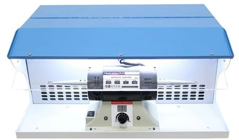 Lucidatrice da 1200 W con collettore di polvere, motore di lucidatura, smerigliatrice da banco, lucidatrice for gioielli per gioielli, legno, ambra, metallo, giada
