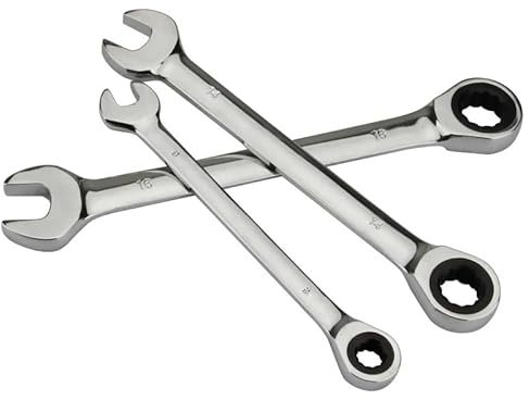 Llave Combinadas Llaves de trinquete de doble cabezal: acero al vanadio cromado, llaves combinadas de 6 a 32 mm for reparaciones de automóviles y tareas de ferretería Juego de Llaves Combinadas(14mm)