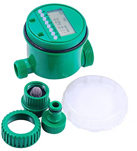 Regolatore intelligente per irrigazione dell'acqua, display digitale a LED, timer fino a 16 programmi, funzionamento a batteria, timer automatico