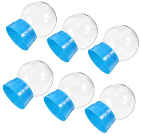 OUNONA 6 Stück-Pack Transparente Kunststoff Schneekugeln mit Schraubverschluss Selbstgemacht Bastelset für Weihnachtsdeko 8cm Kugeldurchmesser für Heimdekoration