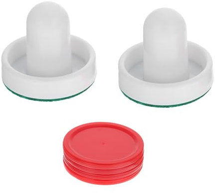 Toddmomy 2sätze Air Hockey Pucks Und Paddles Kunststoff Air Hockey Zubehör Tischspiele Ersatzteile Für Verbessertes Spielerlebnis Weiße Schläger Und Rote Pucks