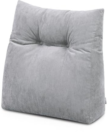 TANYOO Lumbar Support Pillow for Office Chair Memory Foam Back Support Pillow, Seat Cushion for Back Pain Relief, Lumbar Support for Car, Sleeping, Rest, Travel (Light Gray)