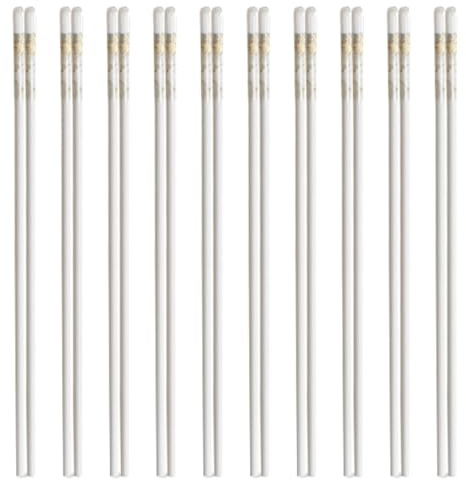 Ancsttu Fughe riutilizzabili per adulti, bacchette in ceramica - Bopstichi da cucina moderni,Portable 10 paia in lavastoviglie da cucina squisiti resistenti al calore