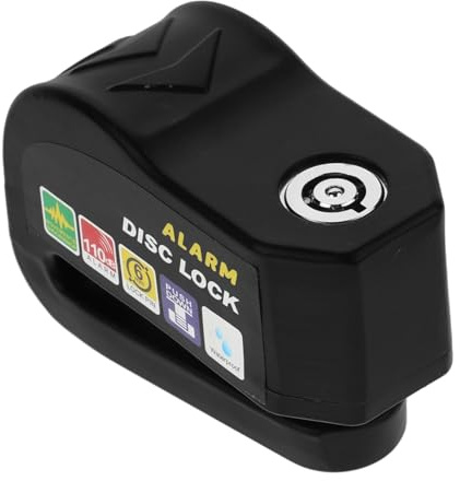 Zerodeko Cerradura de Disco Antirrobo Electrónica para Motocicletas y Bicicletas Bloqueo Resistente con Alarma Protección Todo para Scooters y Bicicletas Eléctricas
