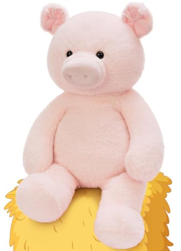 MorisMos 60cm hoch großer Schwein Kuscheltier XXL, weich riesen Schwein plüschtier stofftier, Kinder Geburtstag Weihnachten Geschenk