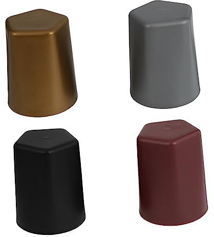 KICHOUSE 4 pièces Gobelet à Dés Plastique de Cups pour Jeux de Société Ktv et Les Bars Noir Or