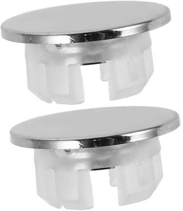 AUTSUPPL 2pcs Bathroom Sink Drain Hole Caps Overflow Cover Stoppers for Washbasins and Bathroom Cabinets Durable Copper Sealing Plugs for Side Overflow