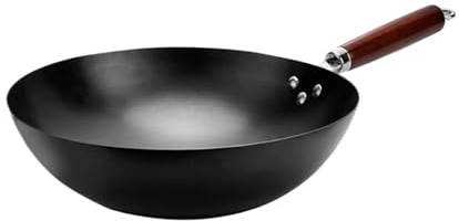 LCKKJHG wokpfanne gusseisen Keine Beschichtung, hochhitzebeständig, leicht zu reinigen, antihaftbeschichtete Kochgeschirrpfanne for Gas-Induktionsherd