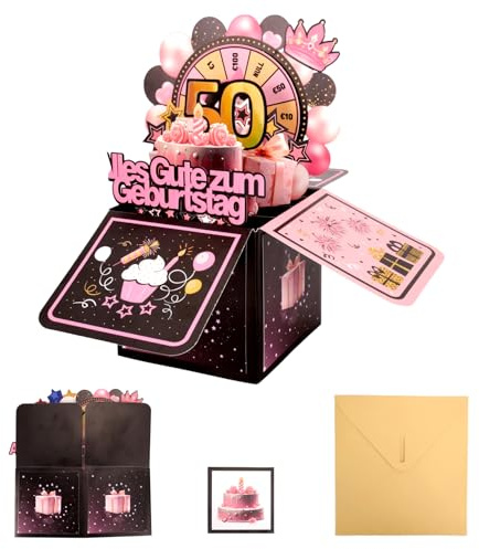 3D Pop Up Geburtstagskarte 50 Jahre Frau, Karte 50. Geburtstag Frauen, Witzige Geschenk Zum 50er Geburtstag (Geburtstagskarte 50)