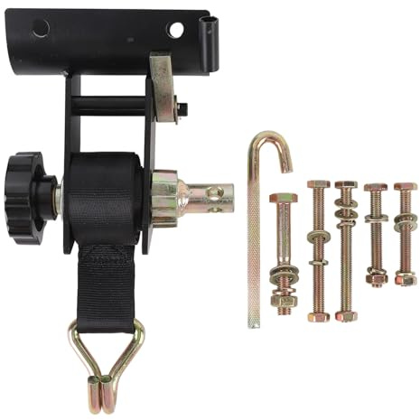 Correas de trinquete para caballete de escalera, color negro, resistentes, correas de trinquete retráctil con acero al carbono, correas de trinquete