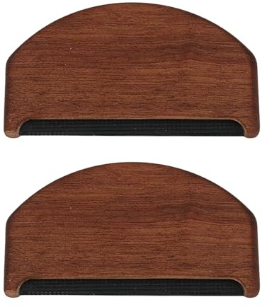 AFIODA Cashmere Comb Set (2 Pcs) – American Black Walnut Wood Sweater Shaver with Black Mesh, Manual Fabric Lint & Pilling Remover for Cashmere, Wool, Knitwear, Jumpers