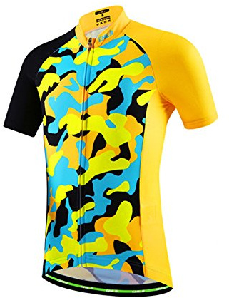 SXSHUN Maillot de Cyclisme Enfant Garçon Fille T-shirt à Manches Courtes Maillot de Cuissard avec 3D Coussin de Siège Sport Shorts Vélo Vêtements