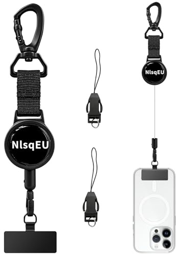 Retractable Phone Lanyard, Stable Phone Lanyard, Ski Phone Bungee, Anti-Theft Phone Strap, NlsqUK Anti-Drop Outdoor Skiing Cycling Hiking, Mobile Compatible Most Smartphones