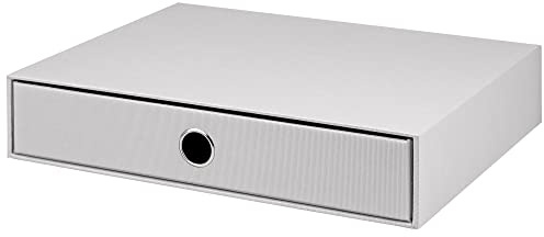 Rössler Papier 1524452170 - S.O.H.O. Boîte à tiroirs pour DIN A4, avec trou de poignée, Stone, 343 x 250 x 65 mm, 1 pièce