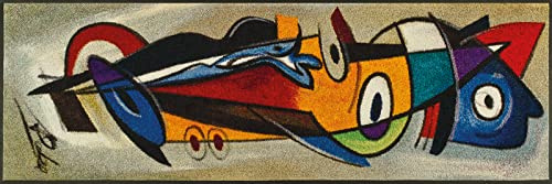 wash+dry Fußmatte, positive flow I 60x180 cm, innen und außen, waschbar