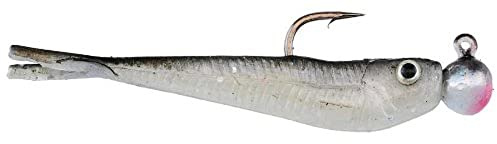 Berkley PowerBait Power Minnow Fishing Bait, Black Shad, 2in | 5cm, Irresistible Scent & Flavor, Realistic Action, Split Tail Design, Ideal for Bass, Walleye, Trout, Panfish Species and More