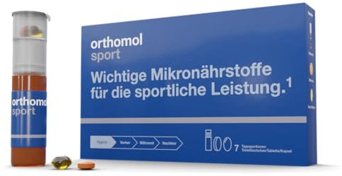 Orthomol Sport: 25 sportspezifische Vitamine, Mineralstoffe mit L-Carnitin & Omega-3-Fettsäuren - Daily-Supplement für Sportler - Muskelaufbau, Ausdauer & Regeneration, 7 Tagesportionen