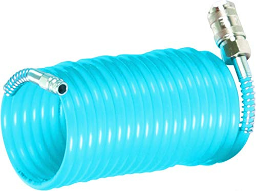 Aircraft Spiralschlauch (Länge 10 m, Druck 8 bar, Innendurchmesser 8 mm, Schnellkupplung + Stecknippel), 2115610