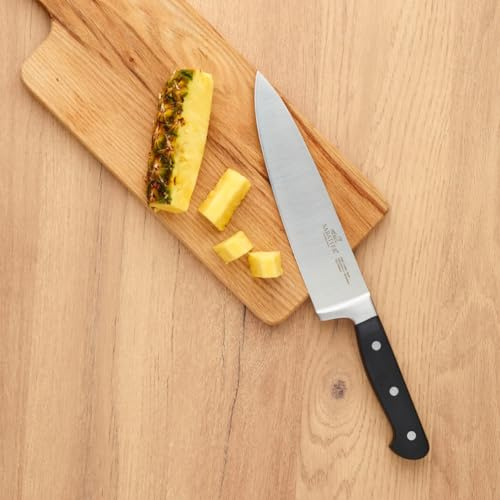 Sabatier - Couteau Chef PLUTON - 30 cm - Lame et Rivets en Inox | Idéal pour Émincer, Trancher et Hacher avec Précision