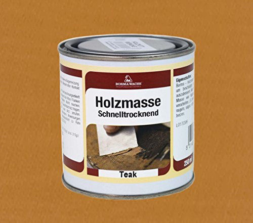 Fertige 1K Holzmasse aus Echtholzmehl hergestellt (250ml, Teak - 17)