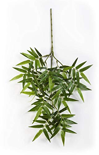 artplants.de Rama de bambú Oriental Artificial OSHA con 130 Hojas, Verde, 55cm - Planta de imitación - árbol
