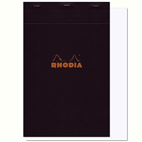 Rhodia 190009C Notizblock N.19 A4+ 80 Blatt blanko Schwarz