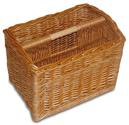 e-wicker24 Alles aus Weide Contenitore per Riviste in Vimini Conservazione dei Giornali Porta Riviste Fatto a Mano Cestino Vimini Portagiornali Conservazione del Materiale di Lettura