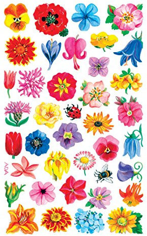 AVERY Zweckform, adesivi di carta con piccoli fiori, 114 adesivi (adesivi decorativi autoadesivi, per biglietti, scrapbooking, album fotografici, diari e bullet journal, accessori per decorazioni e fai-da-te), 54304
