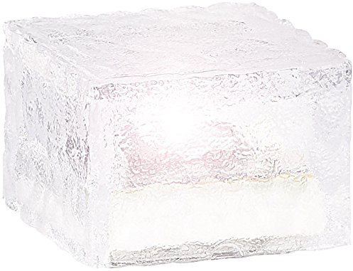 Lunartec Pflaster Beleuchtung: Solar-LED-Glasbaustein mit Lichtsensor, klein, 7 x 7 cm (Pflastersteine Beleuchtung, Glasbausteine mit LED, beleuchten)