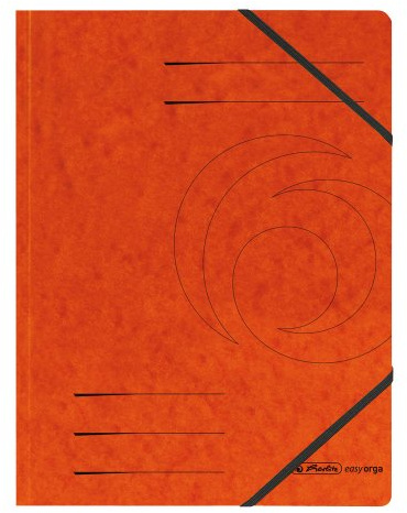 Herlitz Eckspannmappen easy orga / orange / 5 Stück