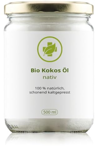 vitalundfitmit100 Bio Kokosöl 500 ml, nativ, kaltgepresst, Vielseitig anwendbar