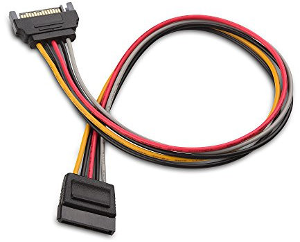 Cable Matters 3-Pack 15 Pin SATA Power Extension Cable 30cm