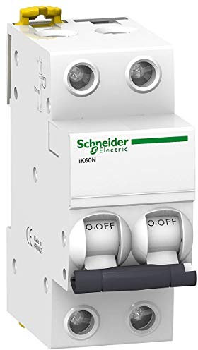 Schneider Electric A9K17216 Interruptor Automático Magnetotérmico, Ik60N, 2P, 16 A, Curva C