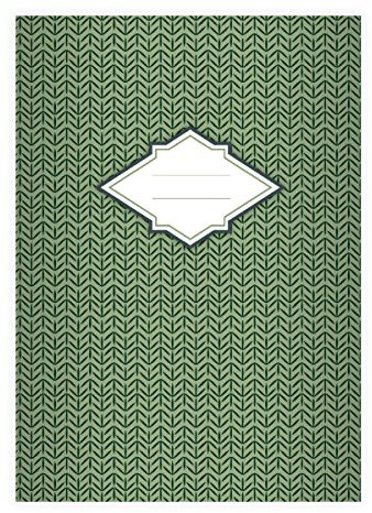 Kartenkaufrausch 8 Elegante DIN A5 Schulhefte, Schreibhefte mit Tweed Optik in grün Lineatur 4 (liniertes Heft)