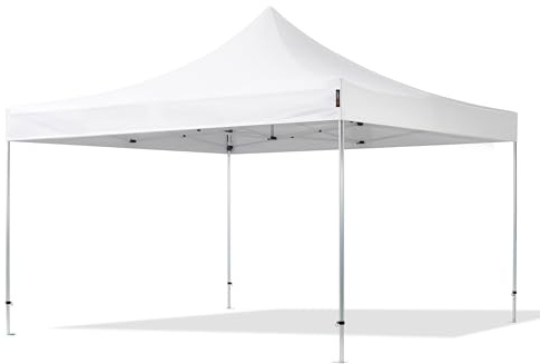 TOOLPORT Faltzelt Professional 4x4 m ohne Seitenteile Faltpavillon ALU Pavillon Partyzelt in weiß
