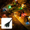 hellum Lichterkette innen strombetrieben, mini Lichterkette 20er Birnen bunte Lichter, beleuchtete 2,85m, Kabel grün 20 Lichter mit Stecker für Weihnachten <59 Lumen 832075