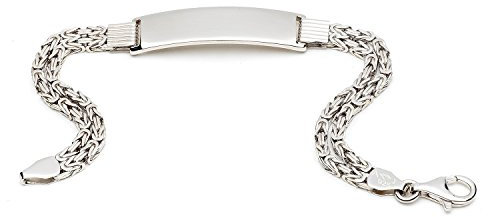 925 Silber Armband mit Gravurplatte 3,5mm 20cm - ID-KARH-35-20