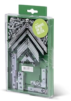 Alberts 332747 Winkel und Verbindungsbleche Sortimentsbox | galvanisch blau verzinkt