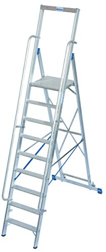 Krause 127792 Aluminium Stufen-Stehleiter Arbeitshöhe (max.): 4.10m Silber DIN EN 131 22kg