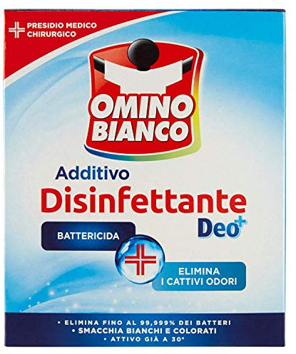 Omino Bianco – Aditivo desinfectante, polvo battericida y Virucida para colada – 450 g