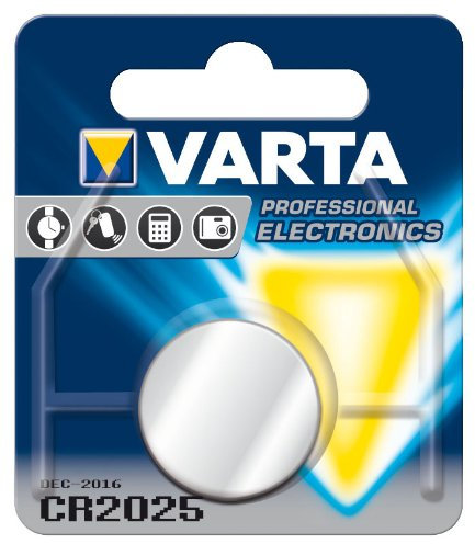 GWS-POWERCELL® VARTA PROFESSIONAL LITHIUM CR1216 / CR1220 / CR1225 / CR1616 / CR1620 / CR1632 / CR2016 / CR2025 / CR2032 / CR2320 / CR2430 / CR2450 jeweils im Einzelblister verpackt / NEU & OVP (CR2025, 1 Stück)