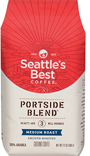 Seattles Best Coffee Portside Blend Medium Roast Ground Coffee 340g Bag