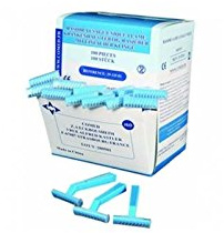 Rasoio Monouso 1 lama con manico in plastica scatola di 100 pezzi – 2912501
