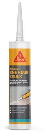 Everbuild Everflex 125 One Hour Caulk | Permanently Flexible for Sealing and Filling Gaps and Cracks Before Decorating - Magolia - 300 ml