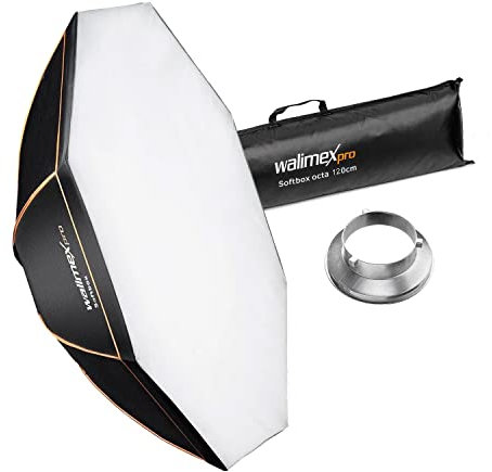 Walimex Pro Octagon Softbox Orange Line 120 cm Durchmesser für Aurora/Bowens